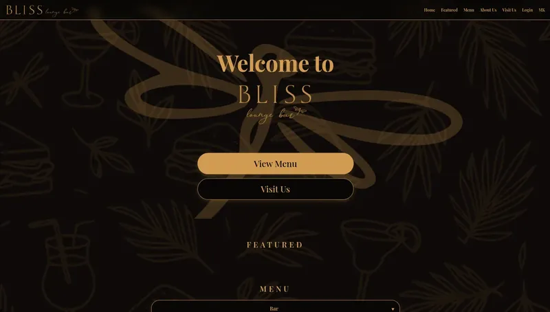 Почетна страница на Bliss Lounge